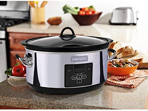 Crock-Pot 7 Quart Programmable Slow Cooker – Polished Platinum Edition-EM3P