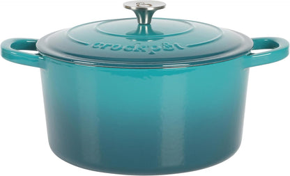Crock-Pot 3 Quart Enameled Cast Iron Dutch Oven – Aqua Edition-AMS5