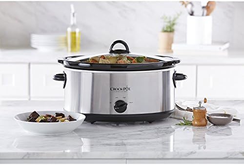 Crock-Pot 7 Quart Oval Manual Slow Cooker – Stainless Steel Edition-CYKC