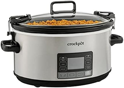 Crock-Pot 7 Quart Portable Programmable Slow Cooker with Timer Edition-IU0Y