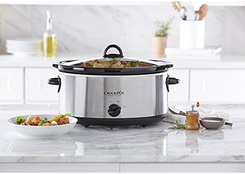 Crock-Pot 7 Quart Oval Manual Slow Cooker – Stainless Steel Edition-CYKC