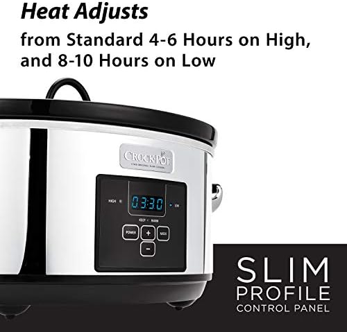 Crock-Pot 7 Quart Programmable Slow Cooker – Polished Platinum Edition-EM3P