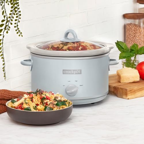 Crock-Pot 4.5 Quart Manual Slow Cooker – Macaroon Blue Edition-5D7U