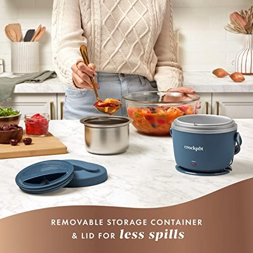 Crock-Pot Electric Lunch Box Food Warmer 20oz – Faded Blue Edition-CPV2