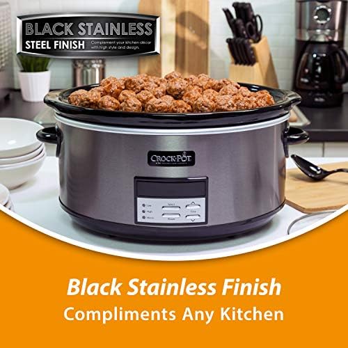 Crock-Pot 8 Quart Programmable Slow Cooker with Auto Warm Edition-4GHB