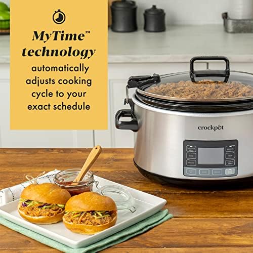 Crock-Pot 7 Quart Portable Programmable Slow Cooker with Timer Edition-IU0Y