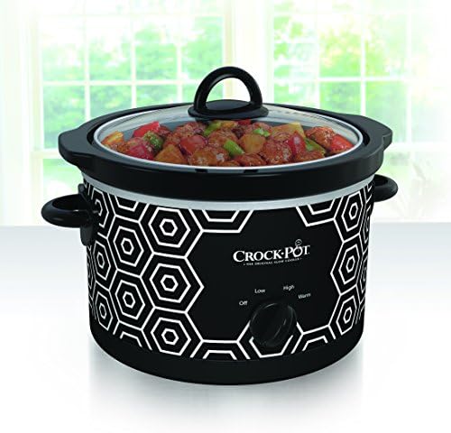 Crock-Pot 4.5 Quart Portable Slow Cooker – Black & White Edition-9SWG