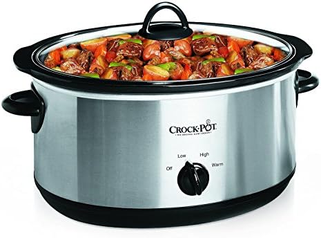 Crock-Pot 7 Quart Oval Manual Slow Cooker – Stainless Steel Edition-CYKC