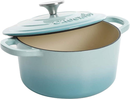 Crock-Pot 3 Quart Enameled Cast Iron Dutch Oven – Aqua Edition-AMS5