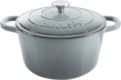 Crock-Pot 3 Quart Enameled Cast Iron Dutch Oven – Aqua Edition-AMS5