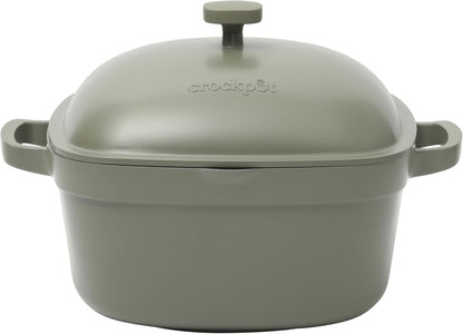Crock-Pot 3 Quart Enameled Cast Iron Dutch Oven – Aqua Edition-AMS5