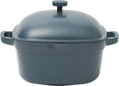 Crock-Pot 3 Quart Enameled Cast Iron Dutch Oven – Aqua Edition-AMS5